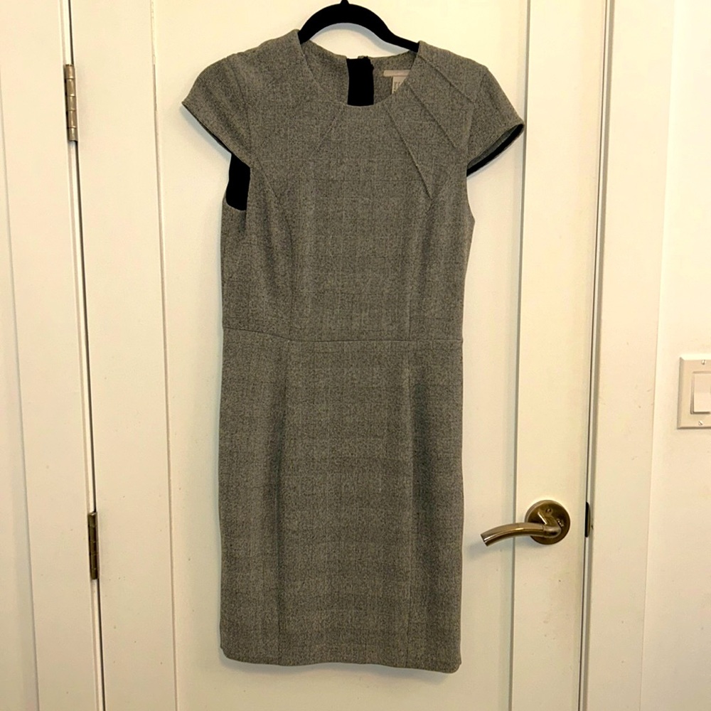 LIKE NEW H&M sheath dress with small front pleating size 8